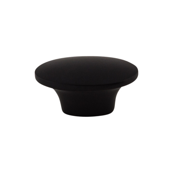 1-1/2" Oval Knob - Flat Black